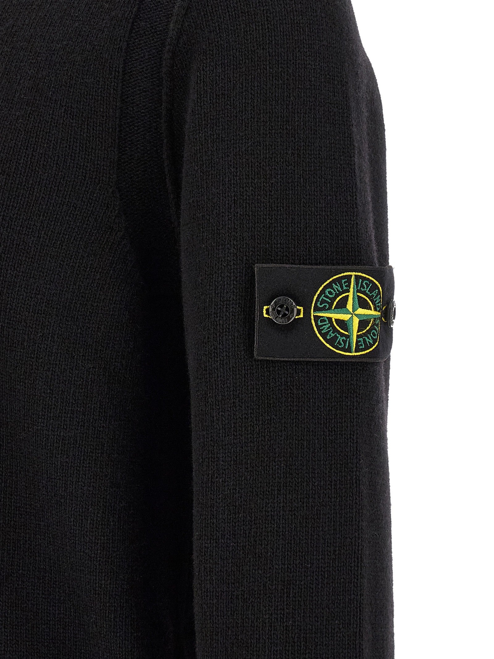 Stone Island Men's Virgin Wool Blend Sweater Black