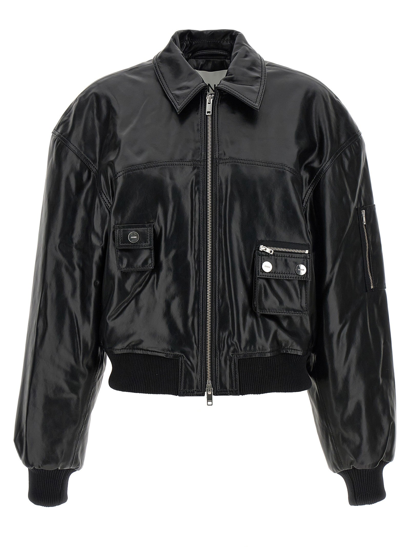 Ganni Future Bomber Jacket Black