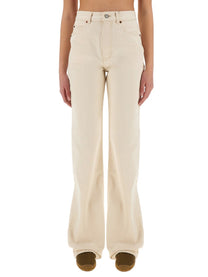 Saint Laurent Women's Denim Jeans Beige Saint Laurent