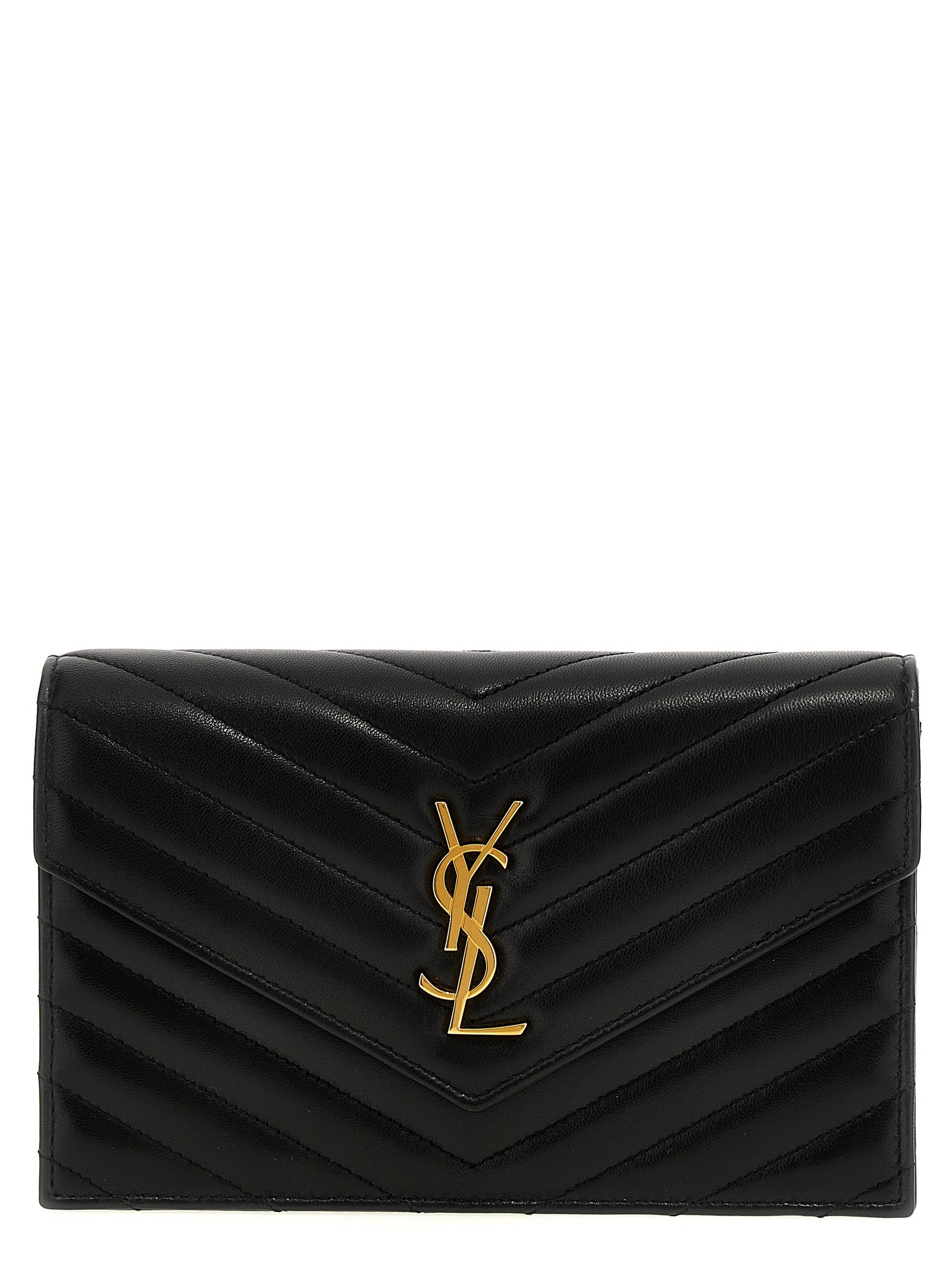SAINT LAURENT - SAINT LAURENT - ’Envelope Cassandre’ wallet on chain - Women’s Accessories