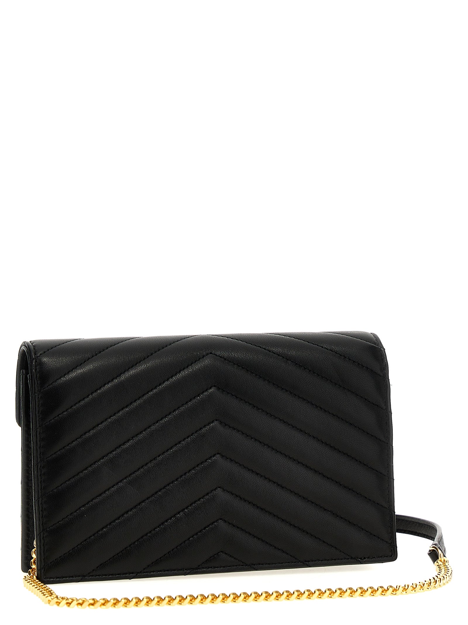 SAINT LAURENT - SAINT LAURENT - ’Envelope Cassandre’ wallet on chain - Women’s Accessories
