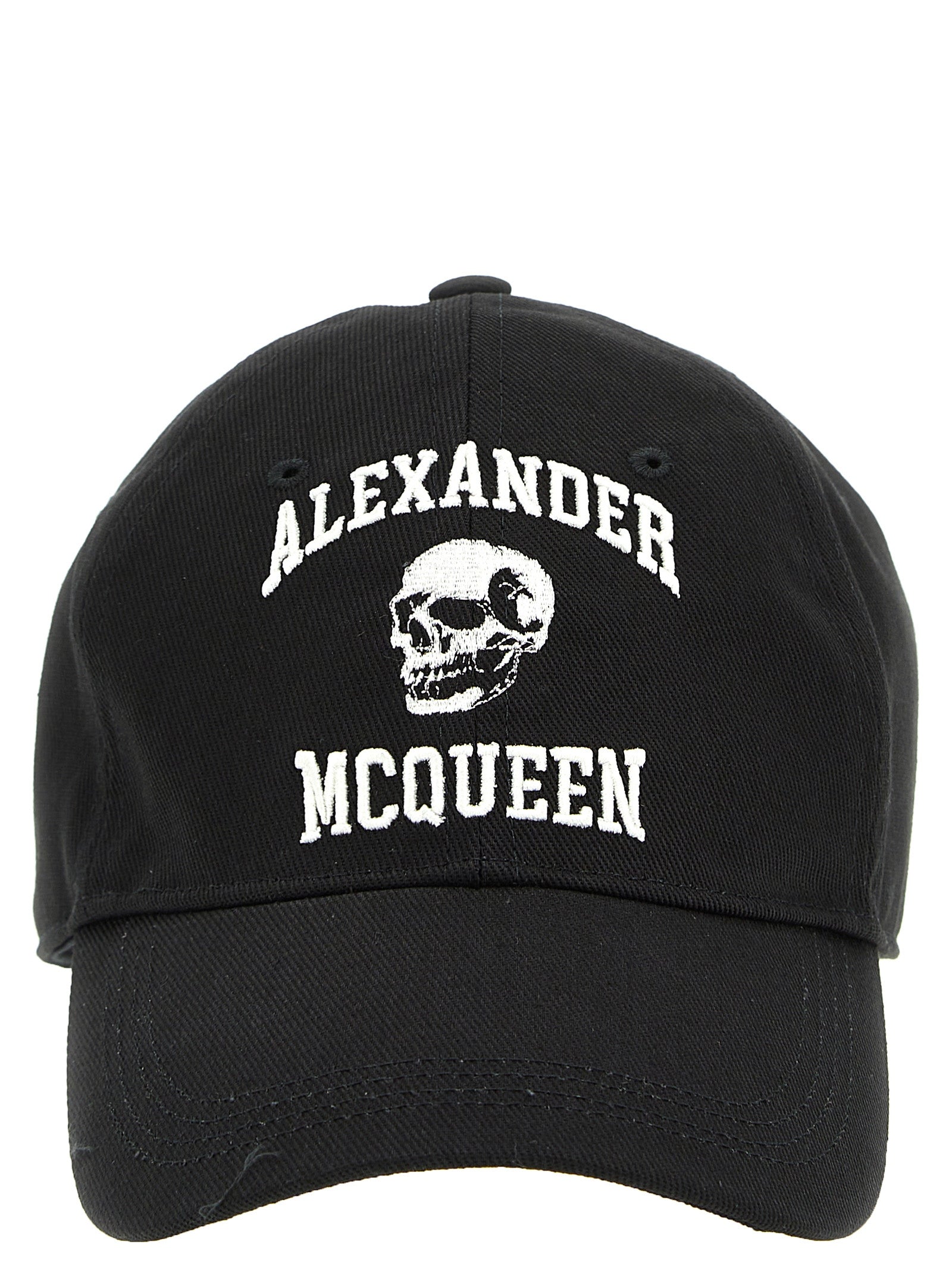 MCQUEEN - MCQUEEN Men’s Logo Embroidery Cap White/Black - Men’s Accessories