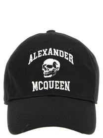 MCQUEEN - MCQUEEN Men’s Logo Embroidery Cap White/Black - Men’s Accessories