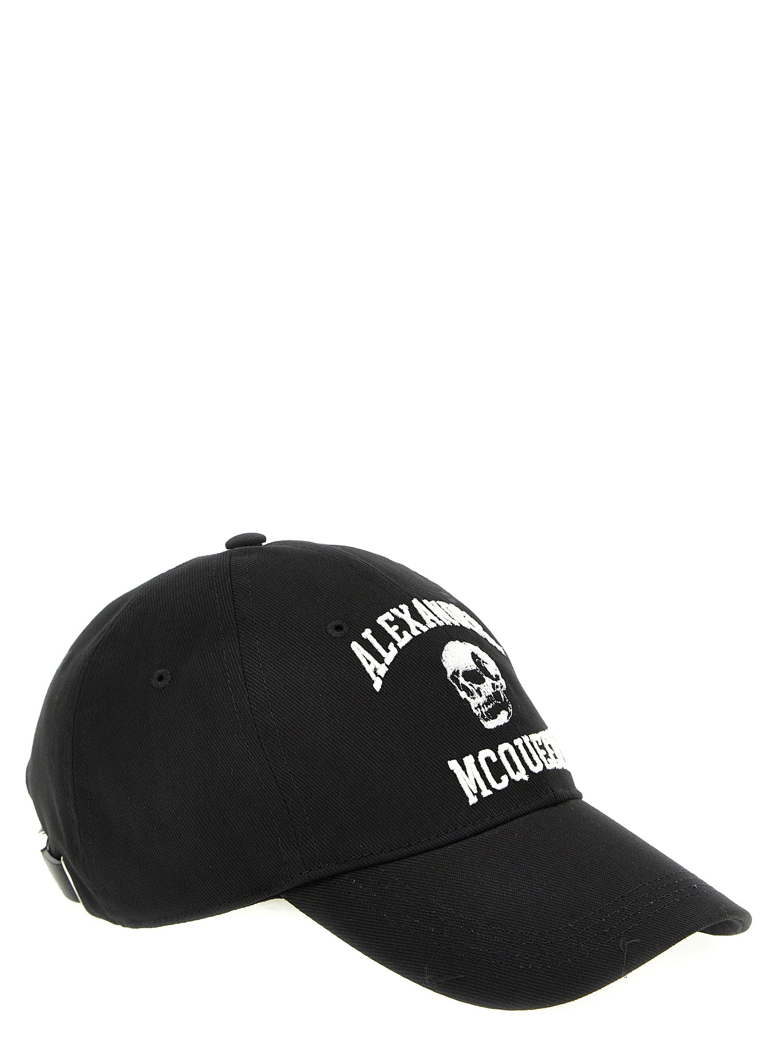 MCQUEEN - MCQUEEN Men’s Logo Embroidery Cap White/Black - Men’s Accessories