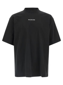 BALENCIAGA - BALENCIAGA Men’s New Balenciaga Back T-Shirt White/Black - Men’s Tops