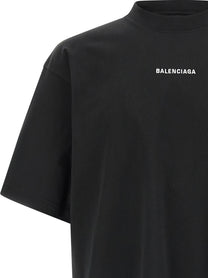 BALENCIAGA - BALENCIAGA Men’s New Balenciaga Back T-Shirt White/Black - Men’s Tops