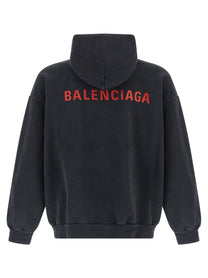 BALENCIAGA Men's Balenciaga Back Hoodie Black