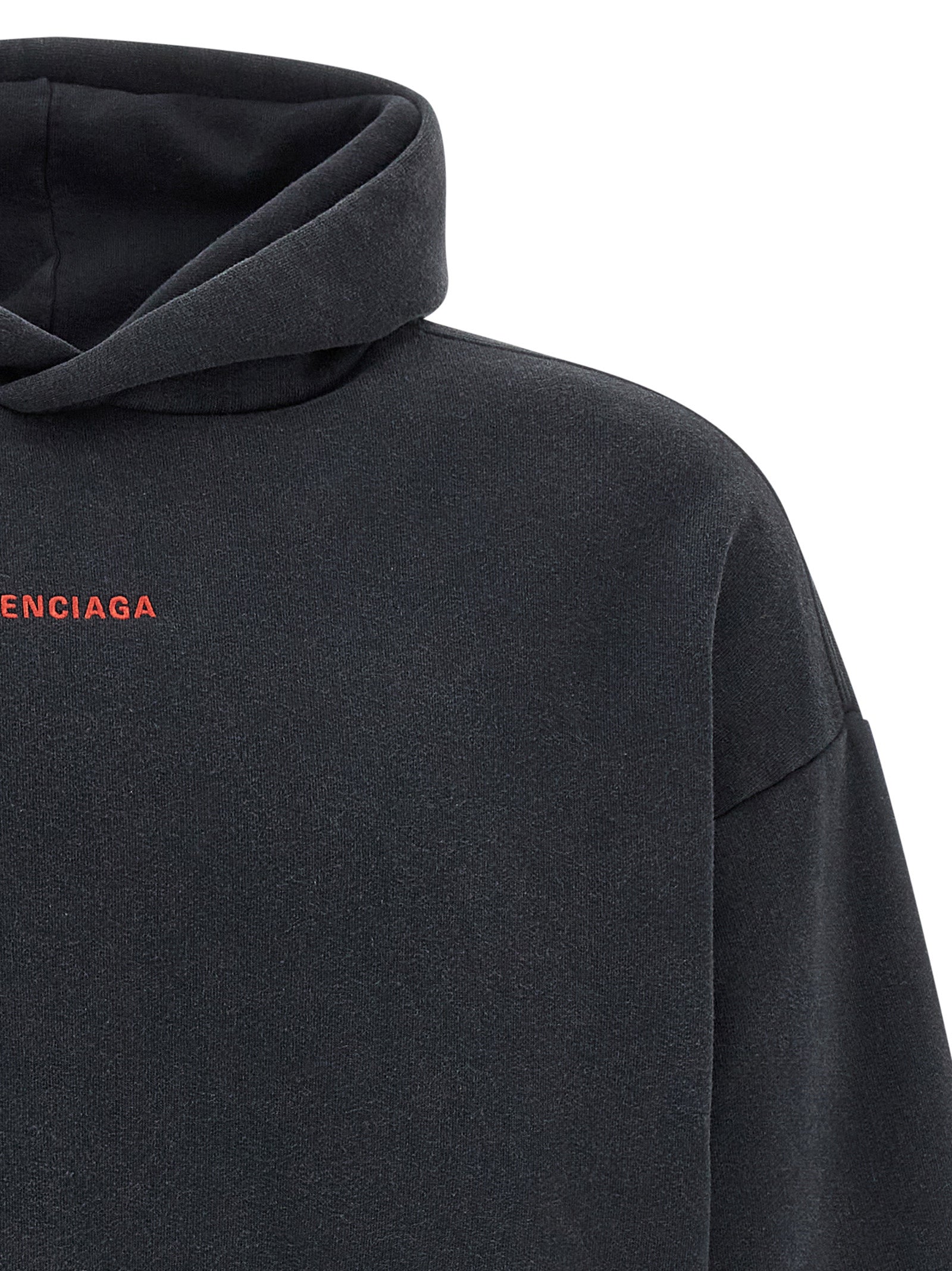 BALENCIAGA Men's Balenciaga Back Hoodie Black