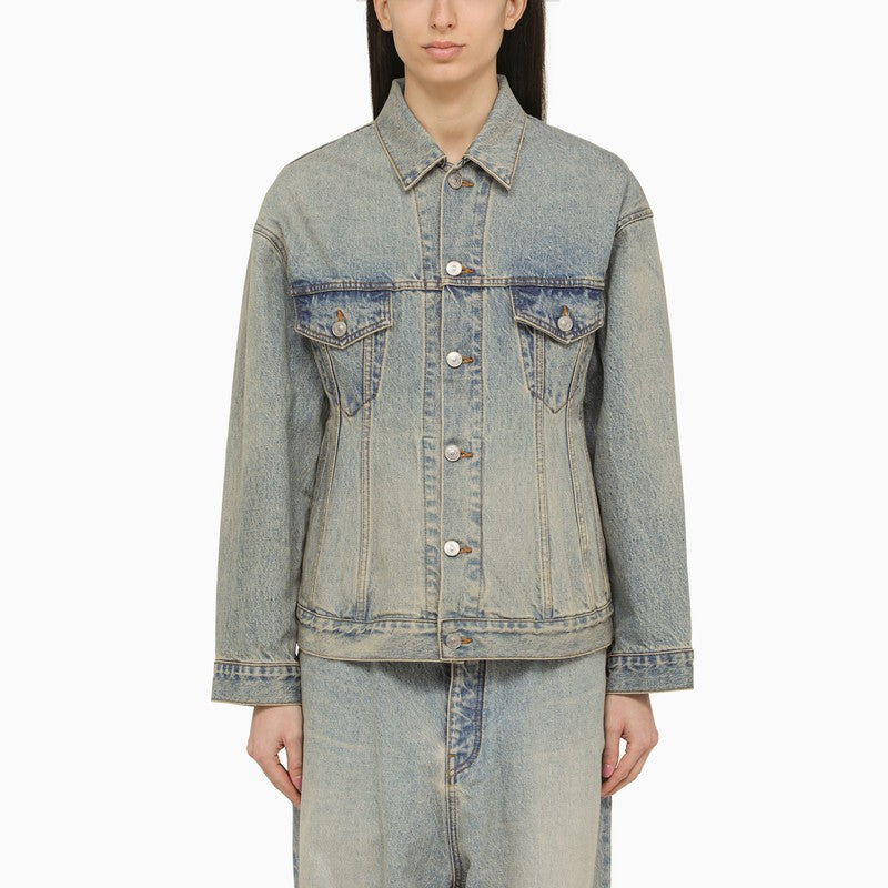 Balenciaga - Balenciaga Light blue washed-effect denim jacket - Jackets