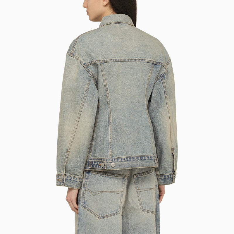 Balenciaga - Balenciaga Light blue washed-effect denim jacket - Jackets
