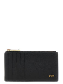 FERRAGAMO Men's Gancini Card Holder Black