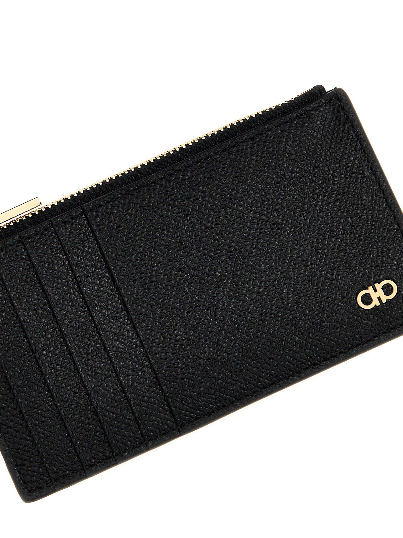 FERRAGAMO Men's Gancini Card Holder Black