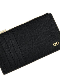 FERRAGAMO Men's Gancini Card Holder Black