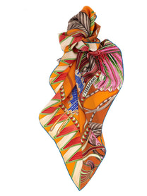 FERRAGAMO Women's Giada Print Scarf Orange