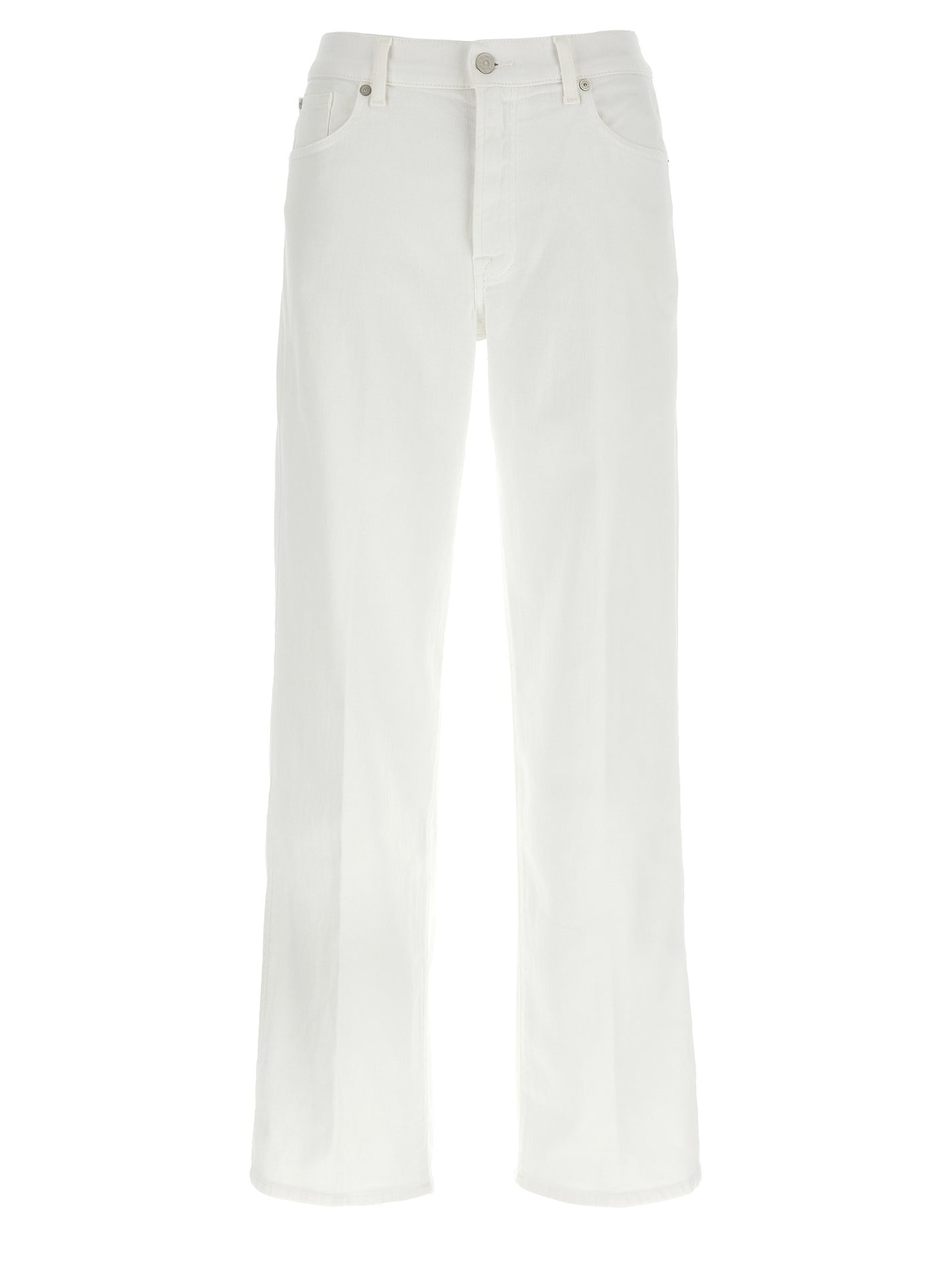 7 FOR ALL MANKIND - 7 FOR ALL MANKIND Women’s Stovepipe Jeans White - Women’s Bottoms