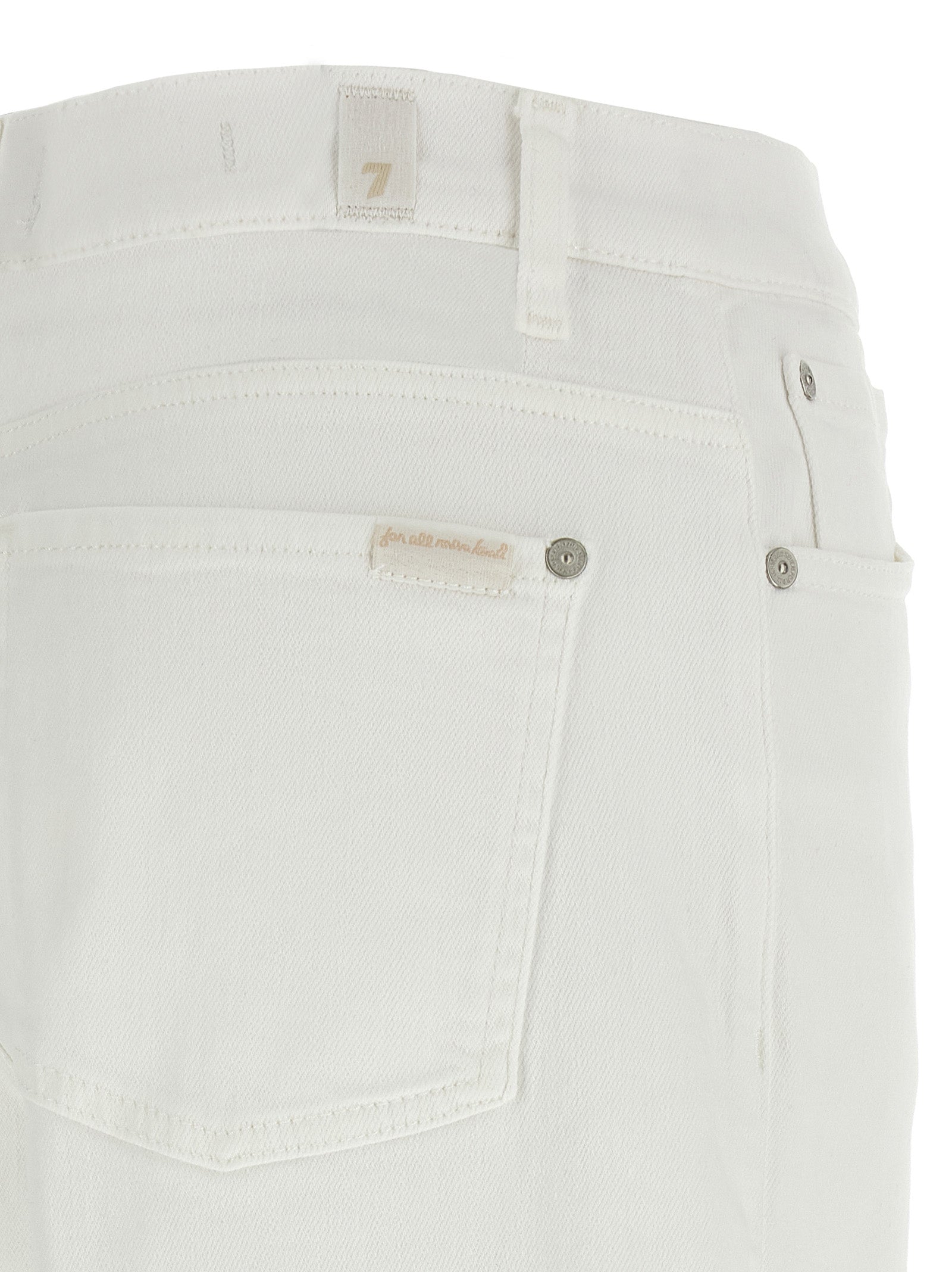 7 FOR ALL MANKIND - 7 FOR ALL MANKIND Women’s Stovepipe Jeans White - Women’s Bottoms