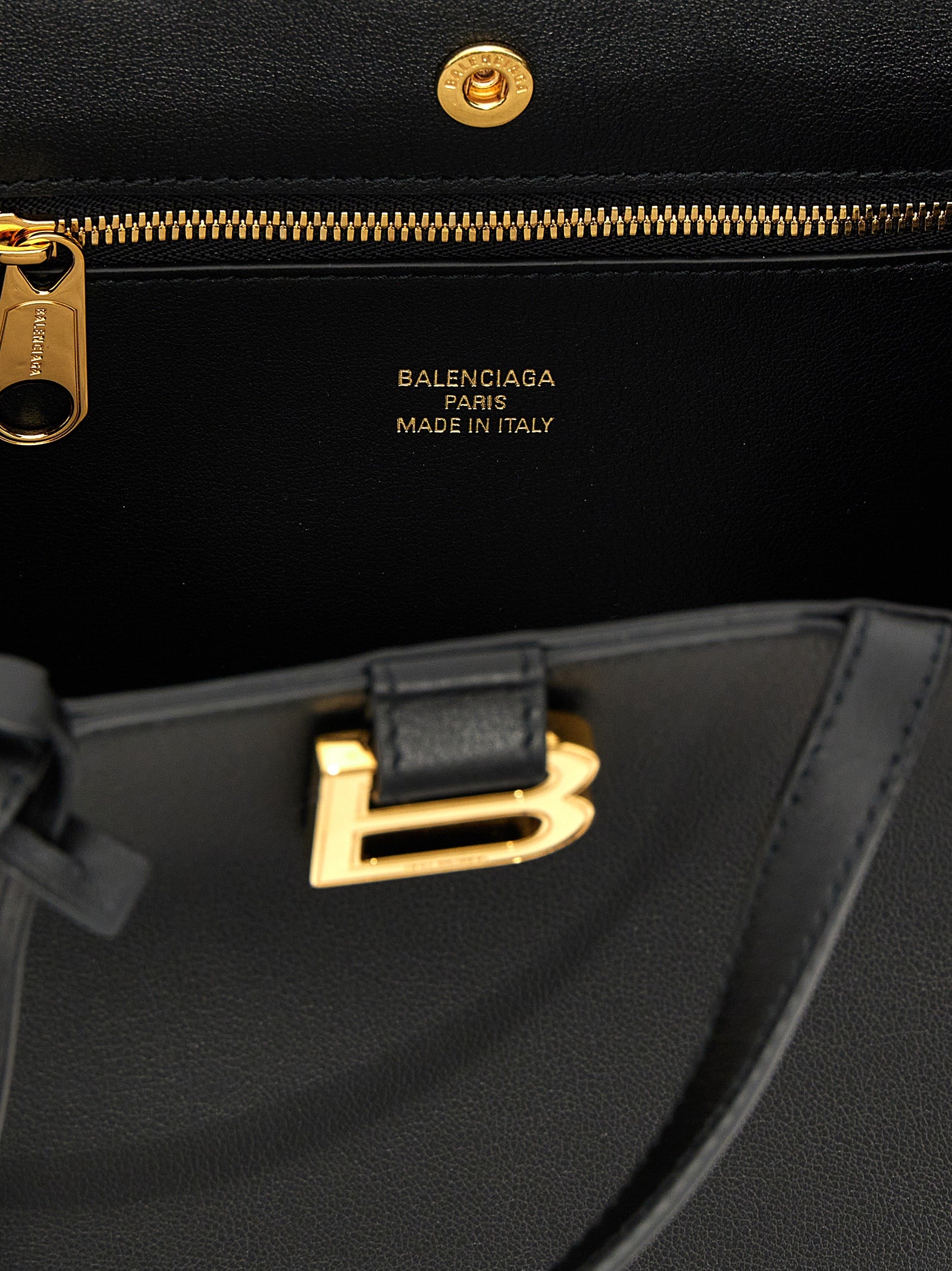 BALENCIAGA - BALENCIAGA Women’s Tote Hourglass Soft Small Handbag Black - Women’s Bags