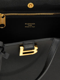 BALENCIAGA - BALENCIAGA Women’s Tote Hourglass Soft Small Handbag Black - Women’s Bags
