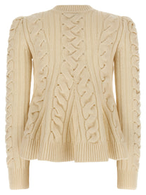 MCQUEEN - MCQUEEN - ’Peplum Cable’ sweater - Women’s Knitwear