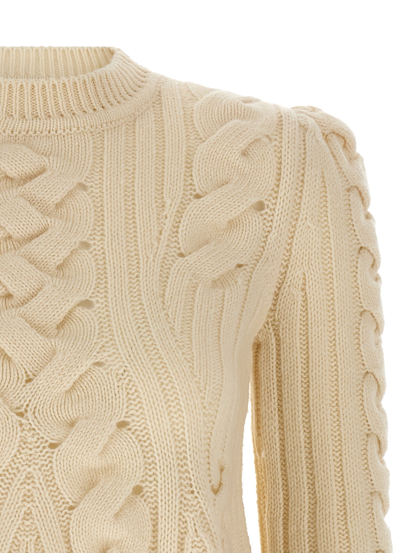 MCQUEEN - MCQUEEN - ’Peplum Cable’ sweater - Women’s Knitwear