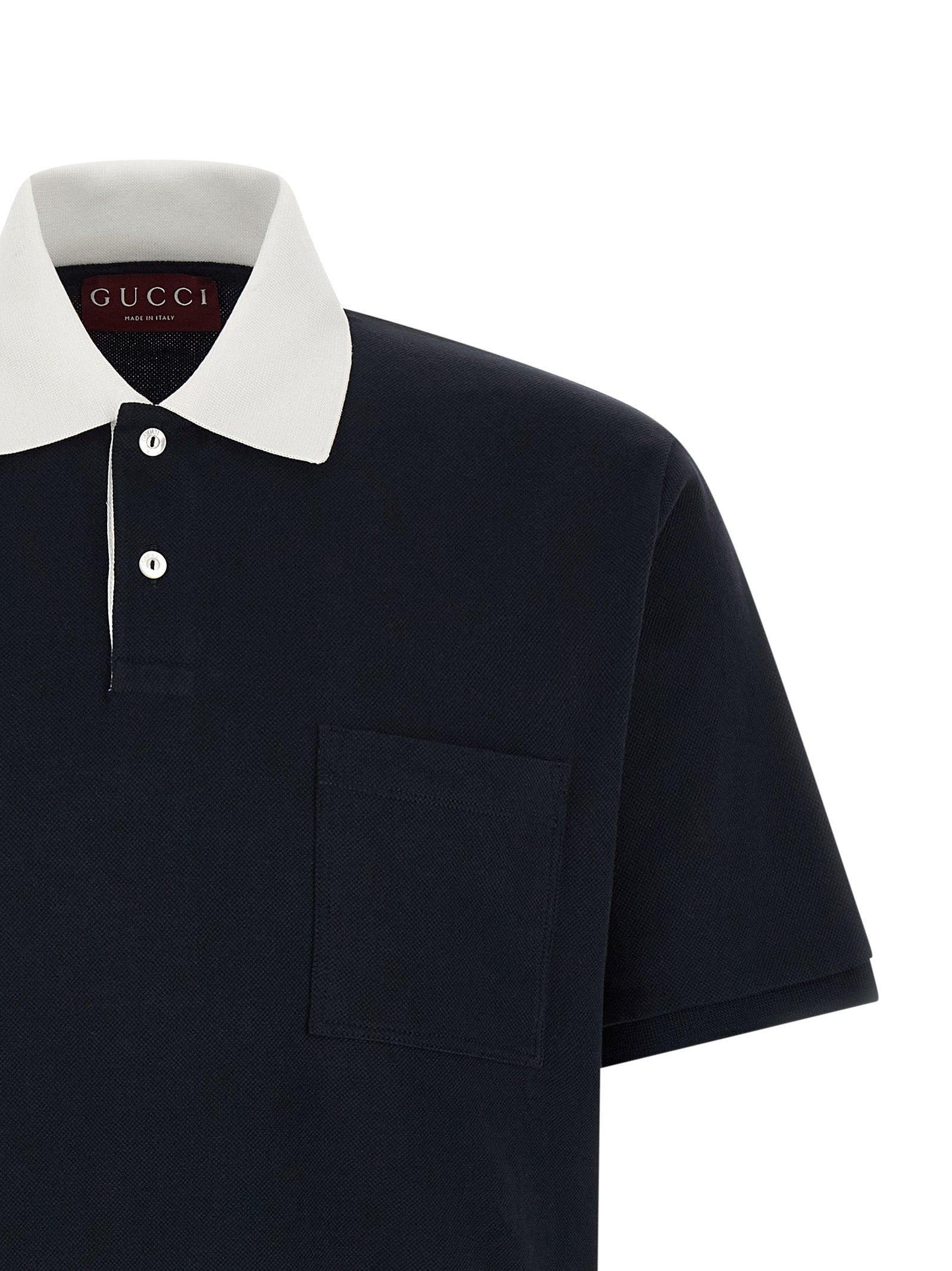 GUCCI - GUCCI - Contrast collar polo shirt - Men’s Tops