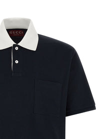 GUCCI - GUCCI - Contrast collar polo shirt - Men’s Tops