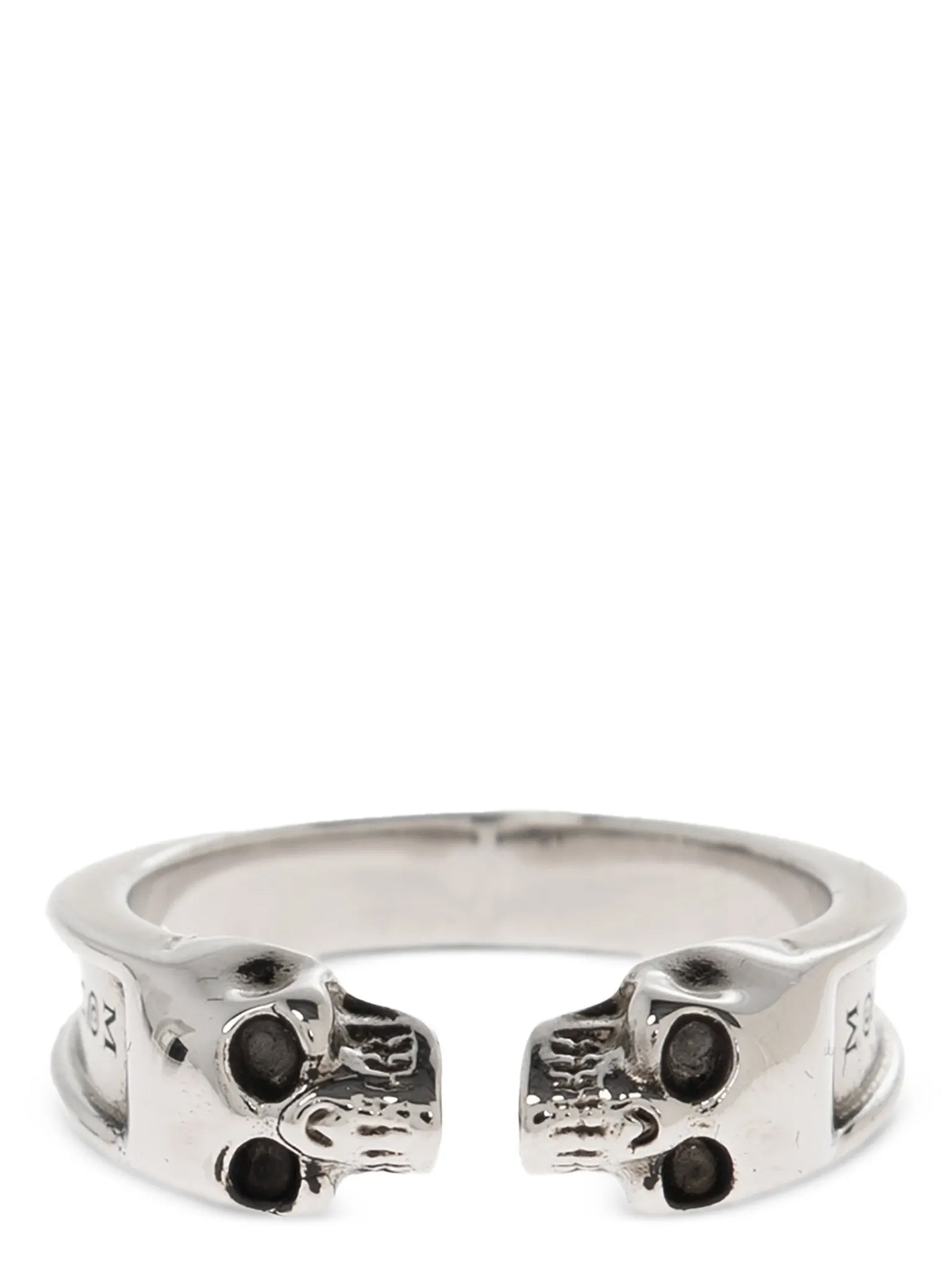 MCQUEEN - MCQUEEN - ’Thin Twin Skull’ ring - Man,Accessories,Jewelry,Rings