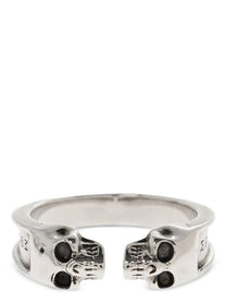 MCQUEEN - MCQUEEN - ’Thin Twin Skull’ ring - Man,Accessories,Jewelry,Rings