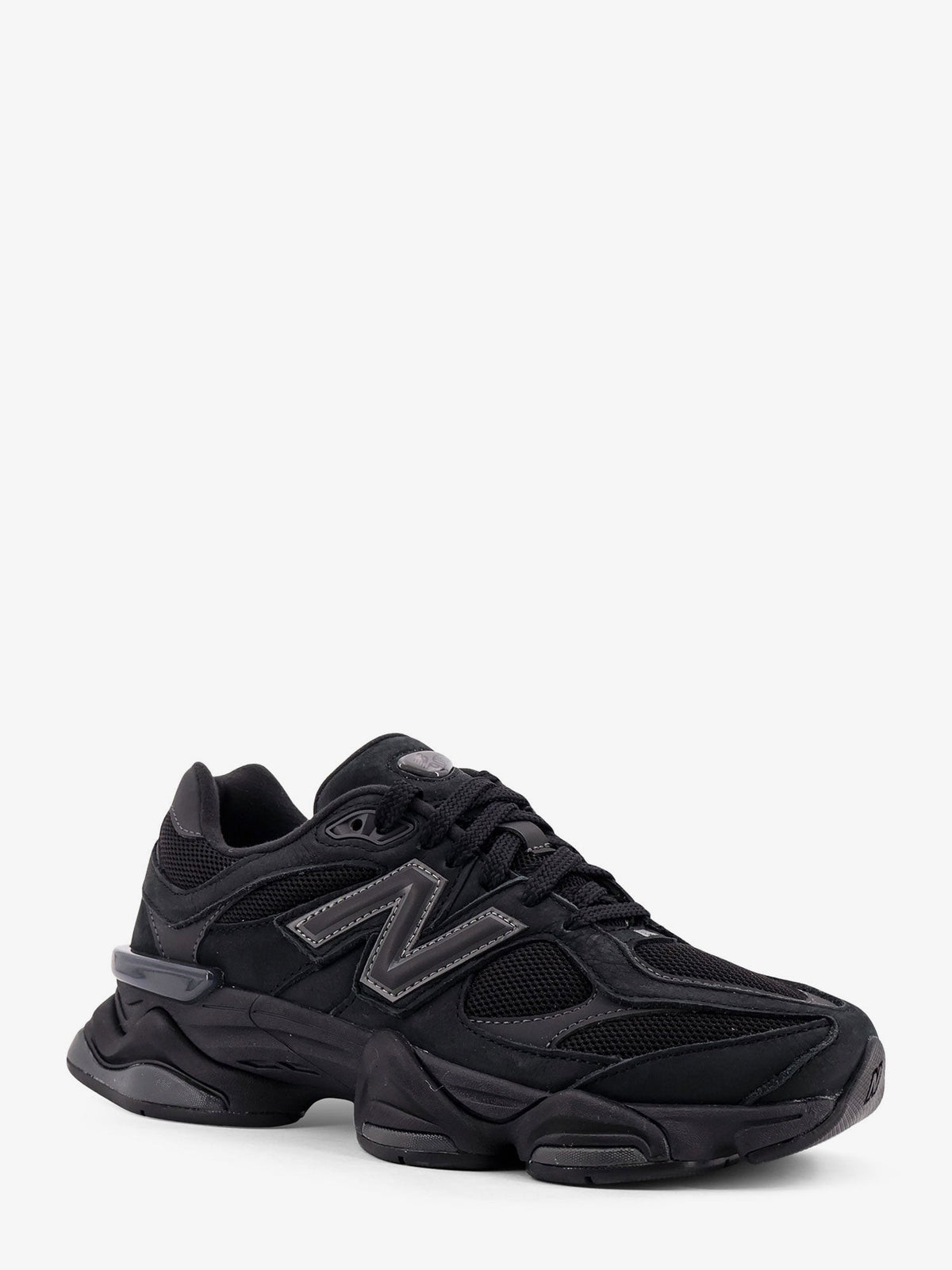 New Balance Unisex Mesh and Leather Sneakers Black, view 2