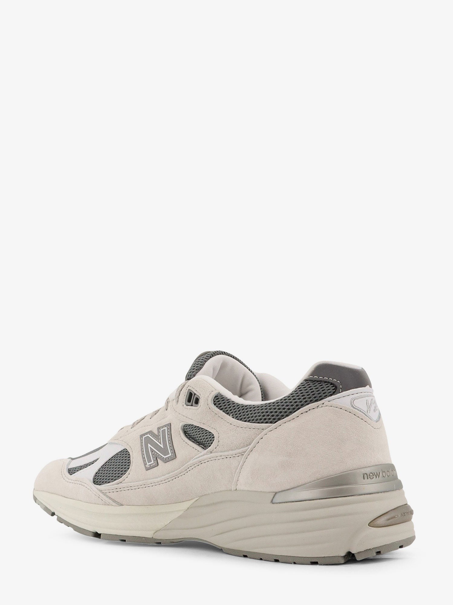 New Balance Men's Mesh and Suede Low Top Sneakers Grey