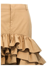 MOSCHINO Women's Asymmetrical Skirt Beige