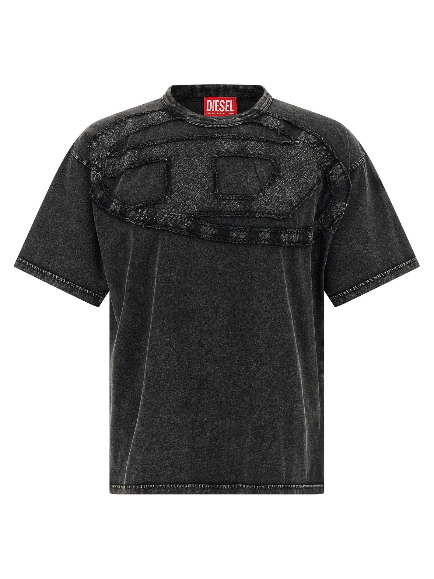 DIESEL - DIESEL Men’s T-Boxt-Den T-Shirt Gray - Men’s Tops