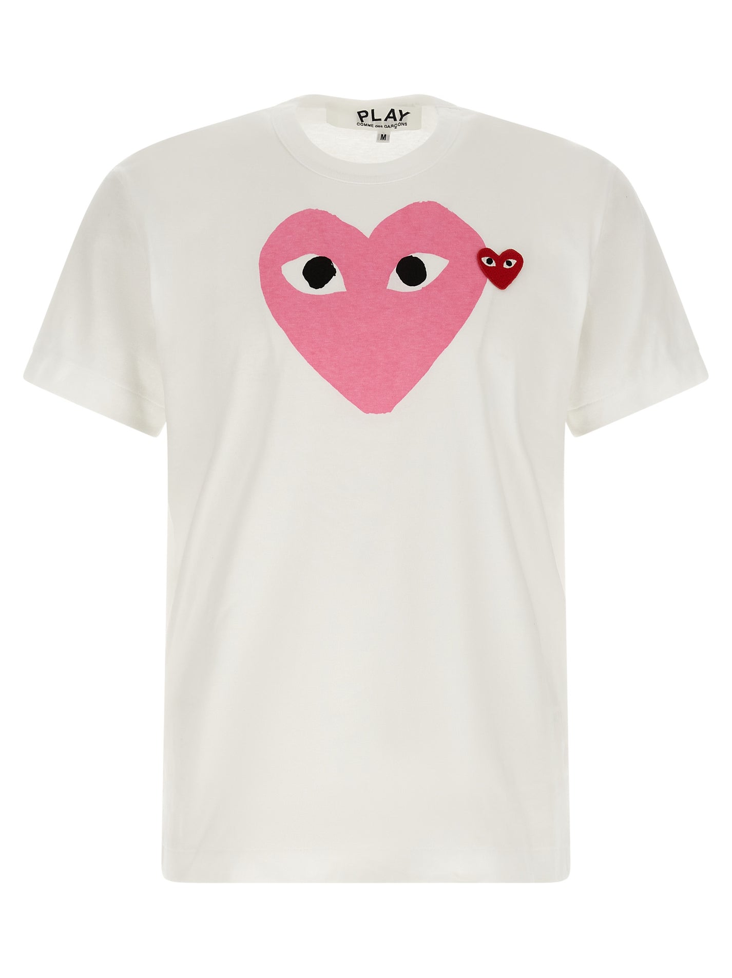 COMME DES GARÇONS PLAY - COMME DES GARÇONS PLAY Unisex Red Emblem T-Shirt Pink - Men’s Tops