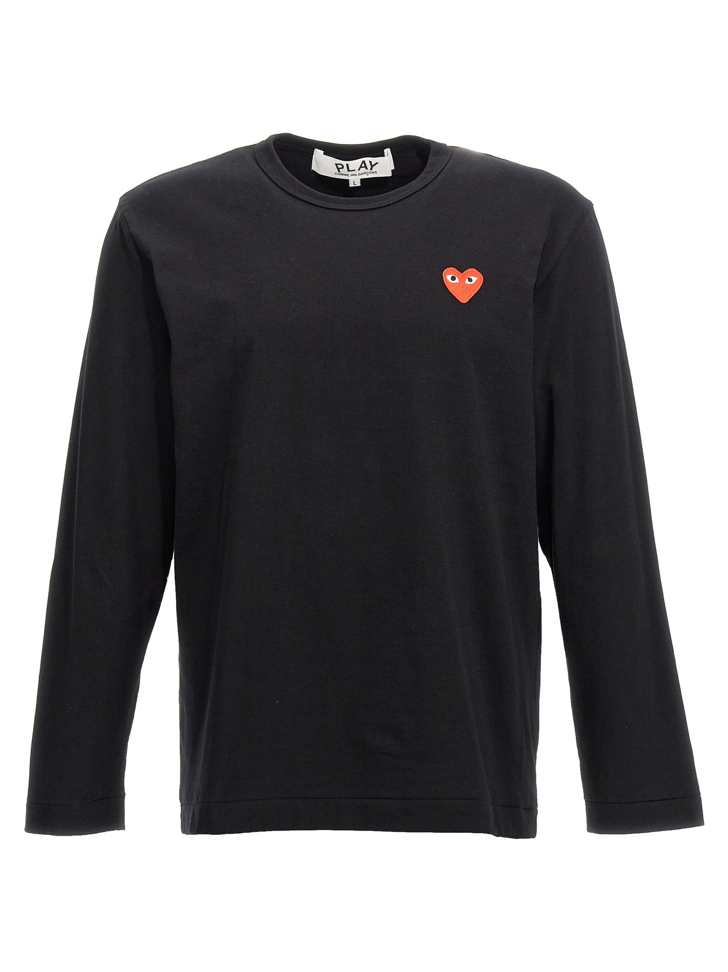 COMME DES GARÇONS PLAY - COMME DES GARÇONS PLAY Men’s Logo Patch T-Shirt Black - Men’s Tops