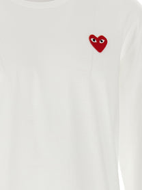 COMME DES GARÇONS PLAY Men's Logo Patch T-Shirt White