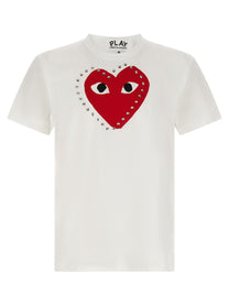 COMME DES GARÇONS PLAY - COMME DES GARÇONS PLAY Unisex Studded Print T-Shirt Red - Men’s Tops