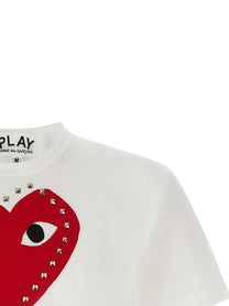 COMME DES GARÇONS PLAY - COMME DES GARÇONS PLAY Unisex Studded Print T-Shirt Red - Men’s Tops