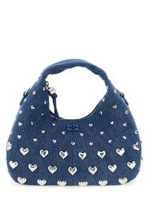 GANNI - GANNI - ’Denim Stud Mini Hobo’ handbag - Women’s Bags