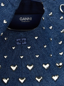 GANNI - GANNI - ’Denim Stud Mini Hobo’ handbag - Women’s Bags