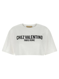 VALENTINO GARAVANI - VALENTINO GARAVANI - Valentino Garavani ’Chez Valentino’ T-shirt - Women’s Tops