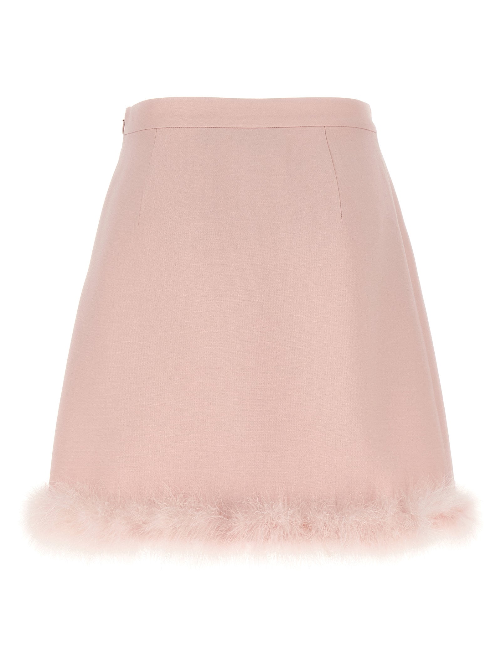 VALENTINO GARAVANI - VALENTINO GARAVANI Women’s Valentino Garavani Feathers Skirt Pink - Women’s Bottoms
