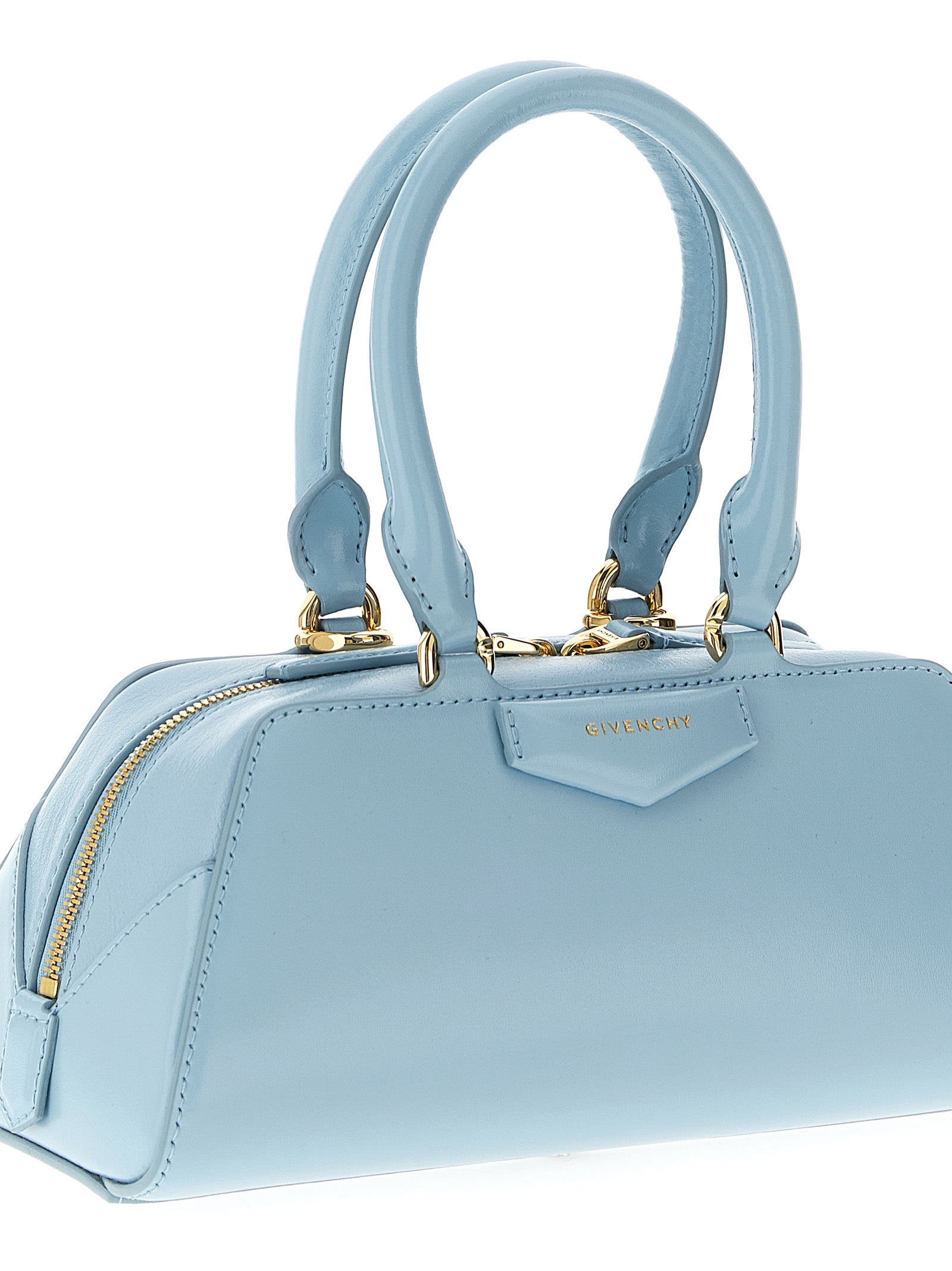 GIVENCHY - GIVENCHY Women’s Antigona East-West Mini Handbag Light Blue - Women’s Bags