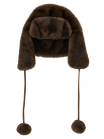 LOU ANDREA - LOU ANDREA Women’s Aviator Hat Brown - Women’s Accessories