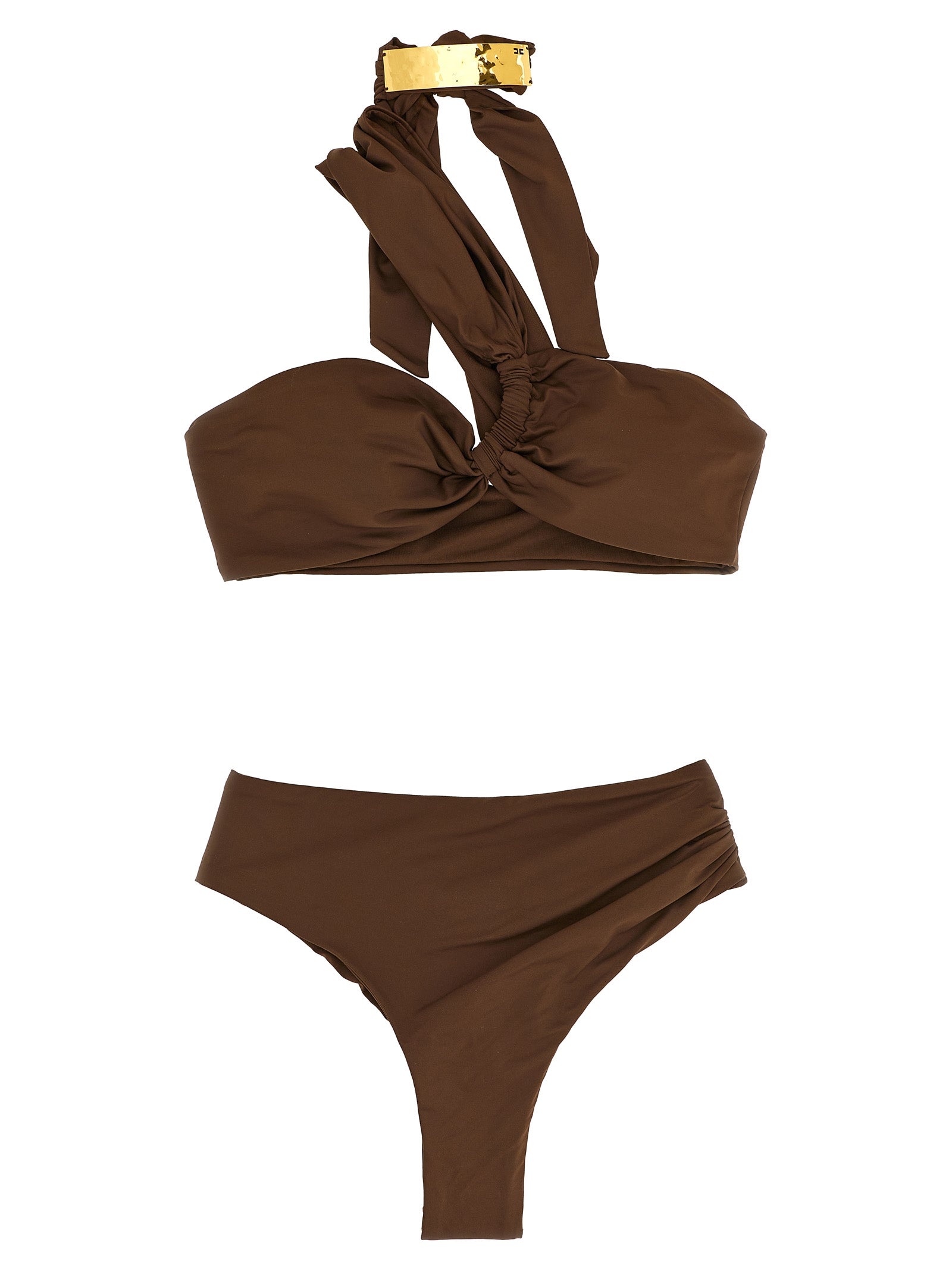ELISABETTA FRANCHI Women's Jewel Bikini Brown