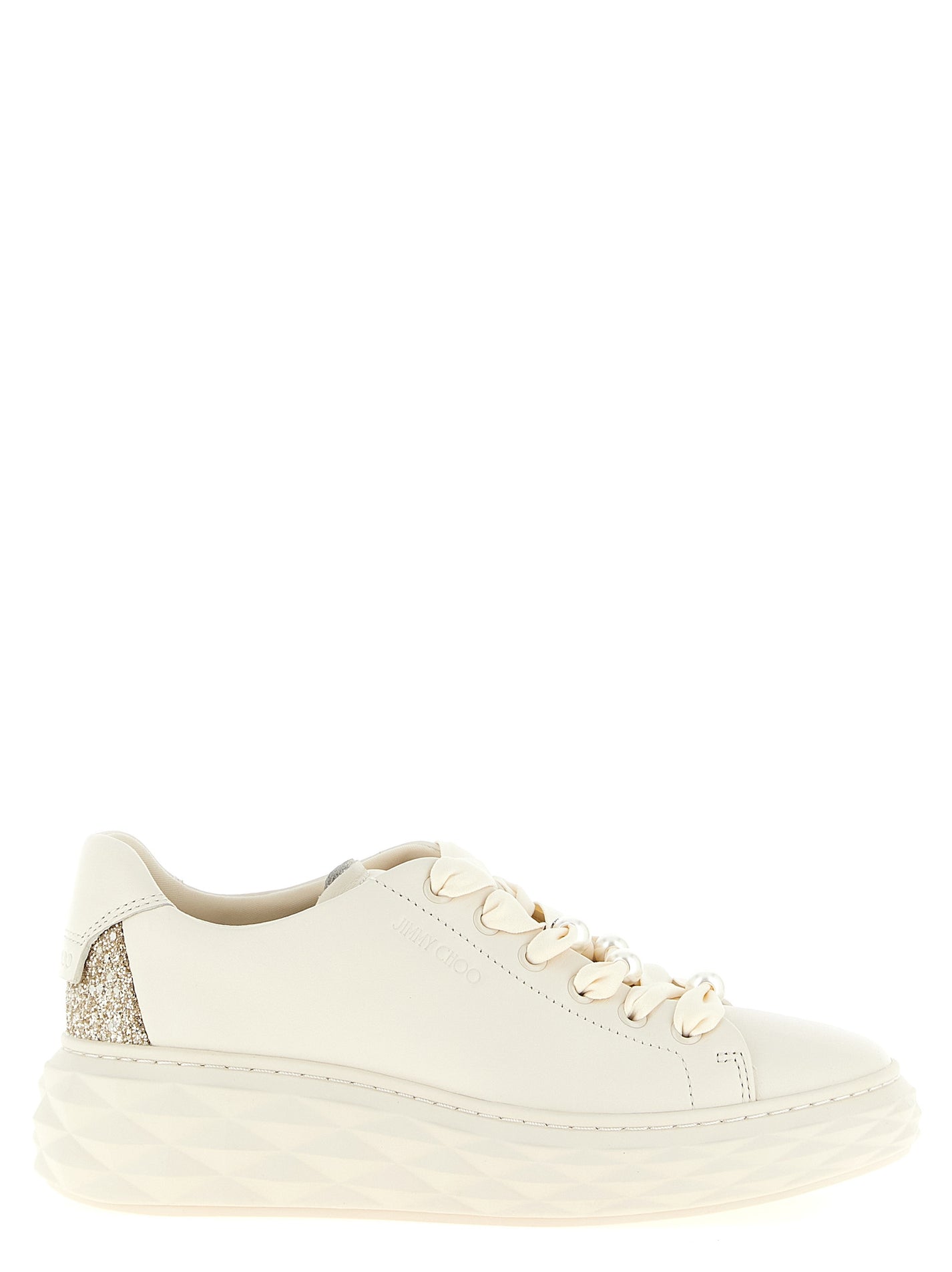 JIMMY CHOO - JIMMY CHOO Women’s Diamond Light Maxi Sneakers White - Women’s Shoes