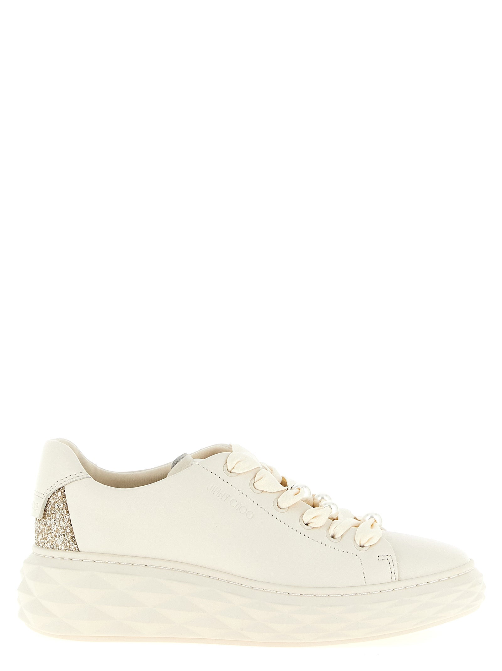 JIMMY CHOO - JIMMY CHOO Women’s Diamond Light Maxi Sneakers White - Women’s Shoes