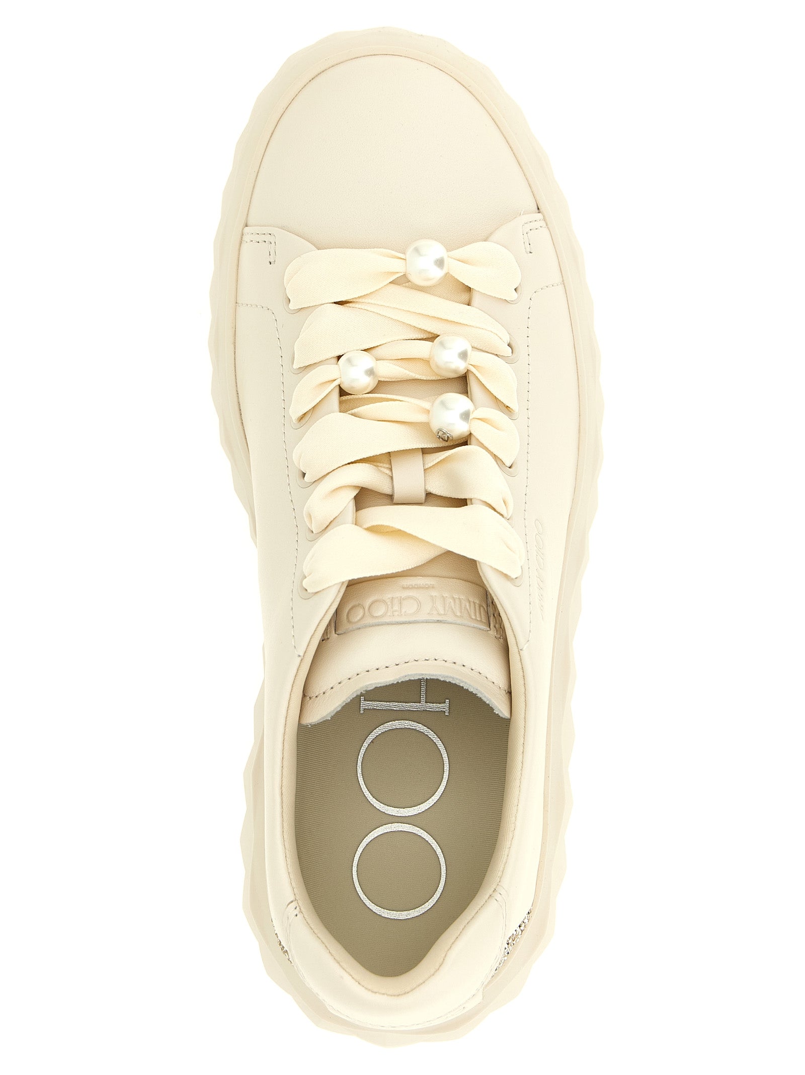 JIMMY CHOO - JIMMY CHOO Women’s Diamond Light Maxi Sneakers White - Women’s Shoes