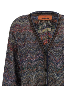 MISSONI - MISSONI Women’s Zigzag Pattern Cardigan Multicolor - Women’s Knitwear