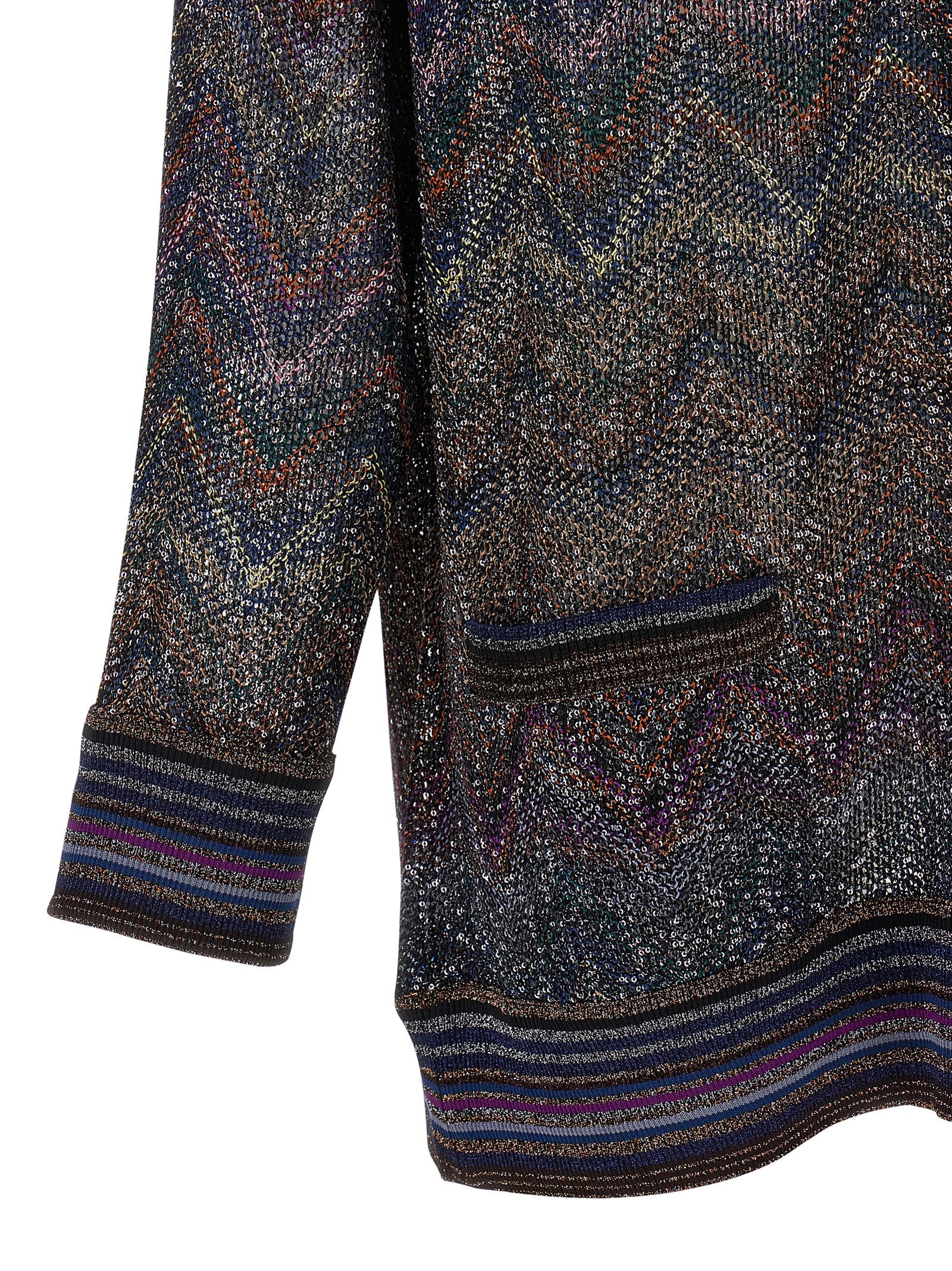 MISSONI - MISSONI Women’s Zigzag Pattern Cardigan Multicolor - Women’s Knitwear