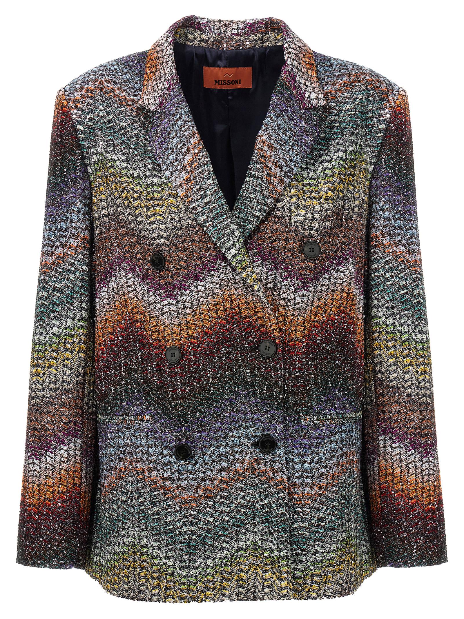 MISSONI - MISSONI - Lamé and sequin viscose blazer - Women’s Clothing